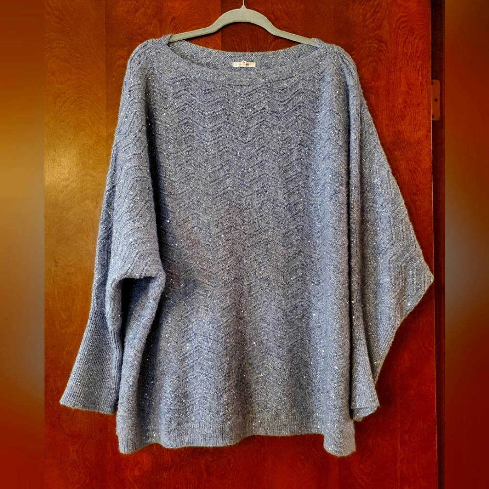 Maurices cozy sparkly Blue Knit Sweater, size 4x